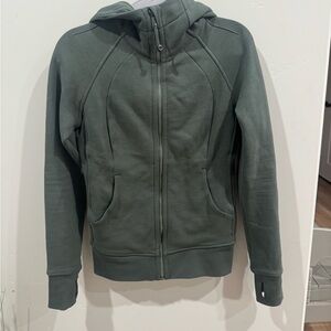 lululemon athletica Green Full-Zip Hooded scuba hoodie size 4
